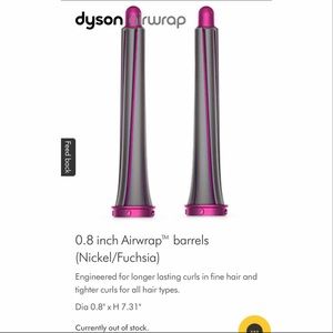 Dyson Airwrap 0.8 inch curling barrels